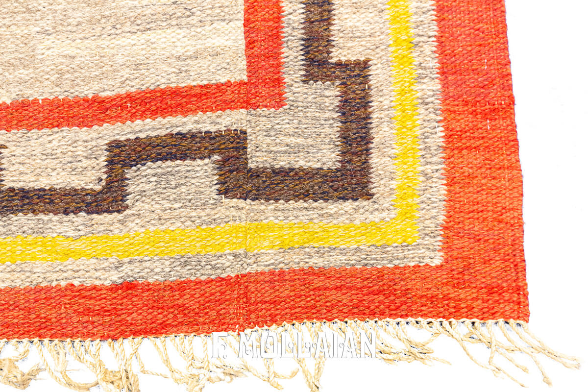 Rollakan Swedish Flat-weave Rug Beige/Brown Color n°:246042